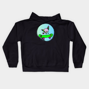 Hummingbird Skateboard Flower Kids Hoodie